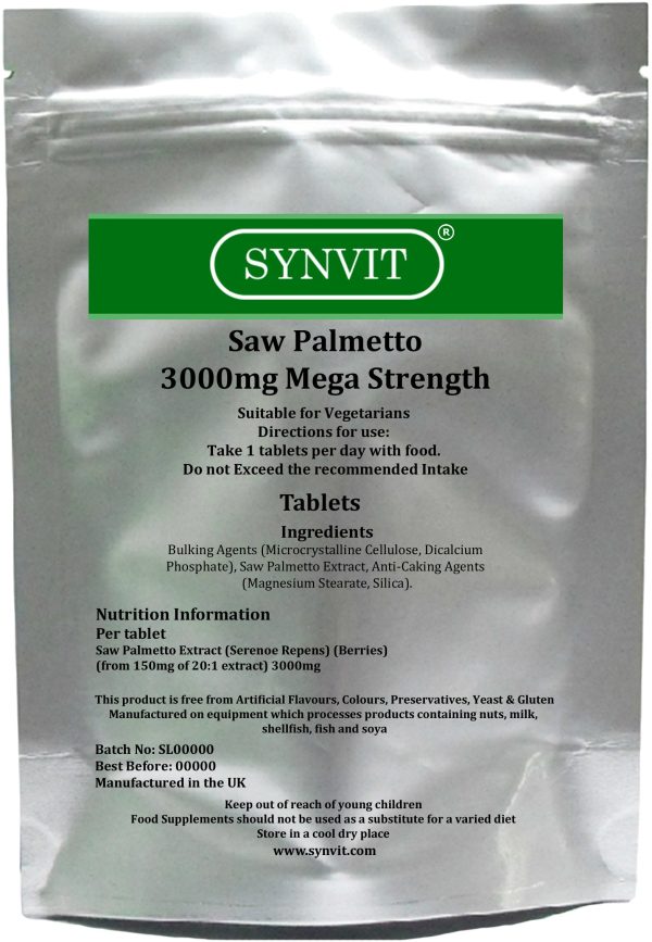 Saw Palmetto 3000mg Mega erősségű tabletták 120db