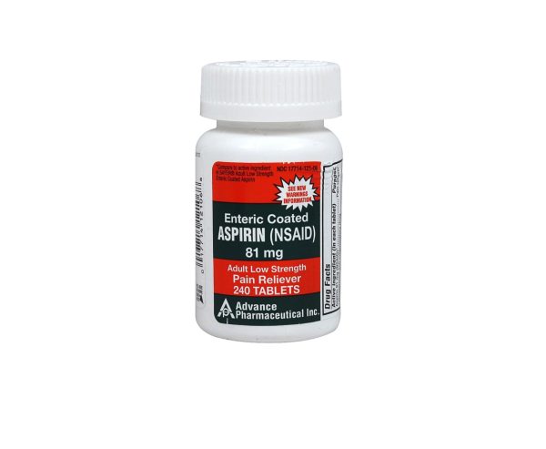 Aspirin (NSAID) 81 mg.240db