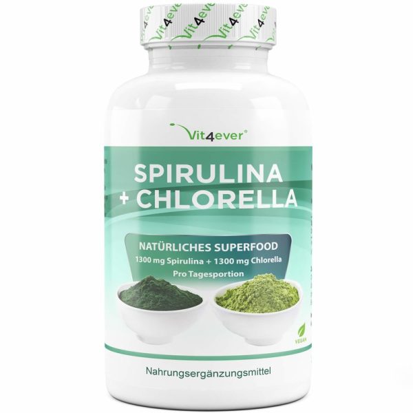 Spirulina + Chlorella Alga - 650mg./240 kapszula