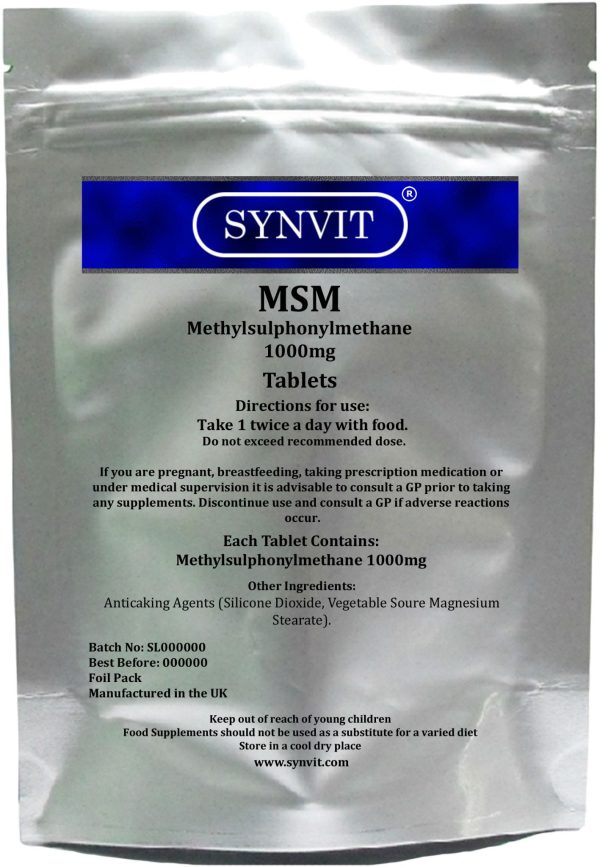 MSM 1000mg Methylsulphonylmethane ,30db